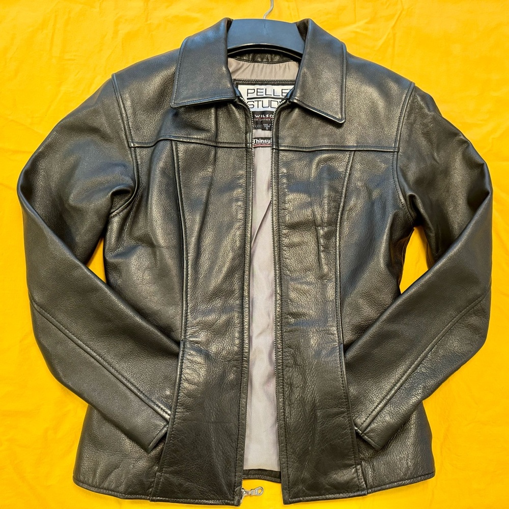 Wilson’s Genuine Black Leather Jacket Women’s Small